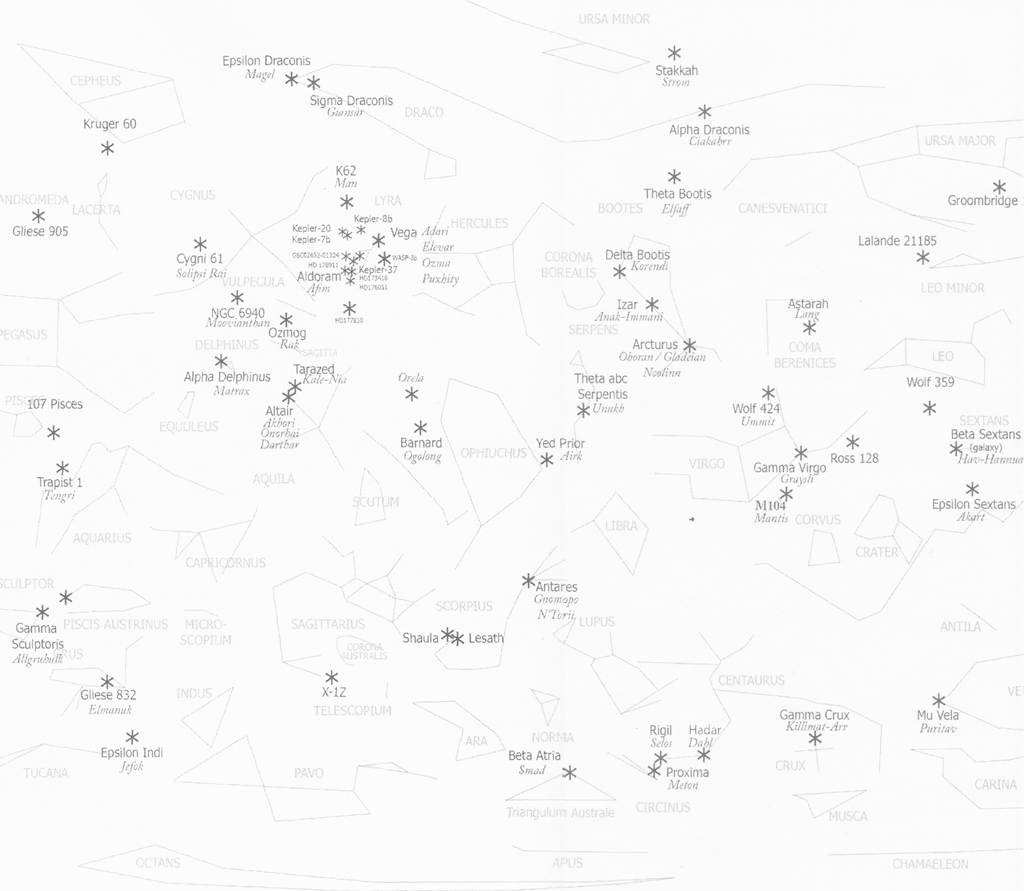 Map of Races - A (Courtesy Thor Han Eredyon & Elena Danaan)