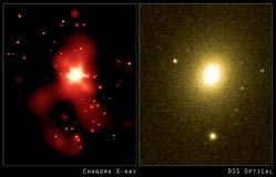 NGC4261 i röntgen och synligt ljus