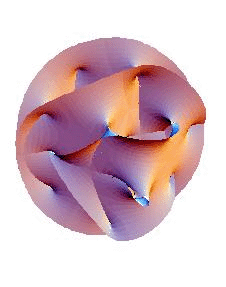 Tvärsnitt ur Calabi-Yau form (Courtesy Andrew Hanson, Indiana University)