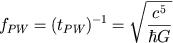 Planck-Wheeler-frekvensen