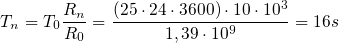 Pulsar rotational time calculation